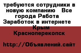 требуются сотрудники в новую компанию - Все города Работа » Заработок в интернете   . Крым,Красноперекопск